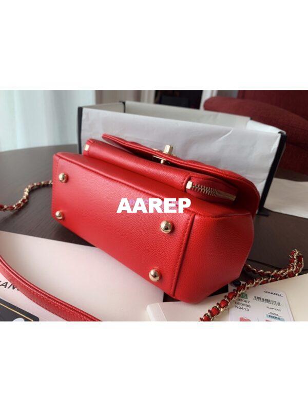 Replica Chanel Business Affinity Small Flap Bag with Top Handle A93749 Red 12