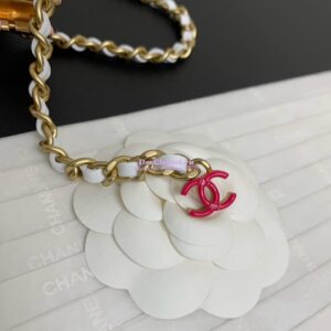 Replica Chanel Wallet On Chain Shiny Lambskinwith Enamel CC AP3938 White (Limited Edition) 2