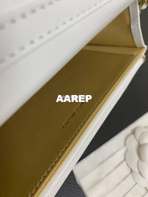 Replica Chanel Wallet On Chain Shiny Lambskinwith Enamel CC AP3938 White (Limited Edition) 11