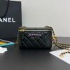 Replica Chanel Wallet On Chain Shiny Lambskinwith Enamel CC AP3938 Black (Limited Edition)