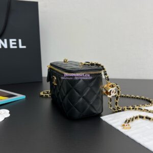 Replica Chanel Clutch with Chain Shiny Lambskin AP3940 Black  (limited edition) 2