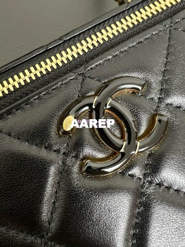 Replica Chanel Clutch with Chain Shiny Lambskin AP3940 Black  (limited edition) 6