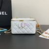Replica Chanel Clutch with Chain Shiny Lambskin AP3941 White  (limited edition) 2
