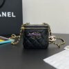 Replica Chanel Shiny Crumpled Calfskin Pouch AP4058 Black 2