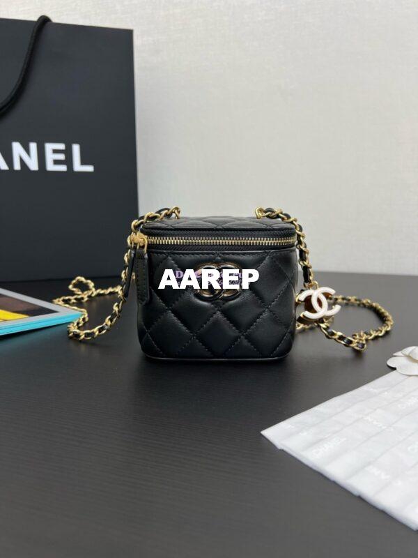 Replica Chanel Clutch with Chain Shiny Lambskin AP3941 Black (limited edition)