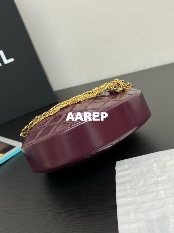 Replica Chanel Shiny Crumpled Calfskin Pouch AP4058 Burgundy 4
