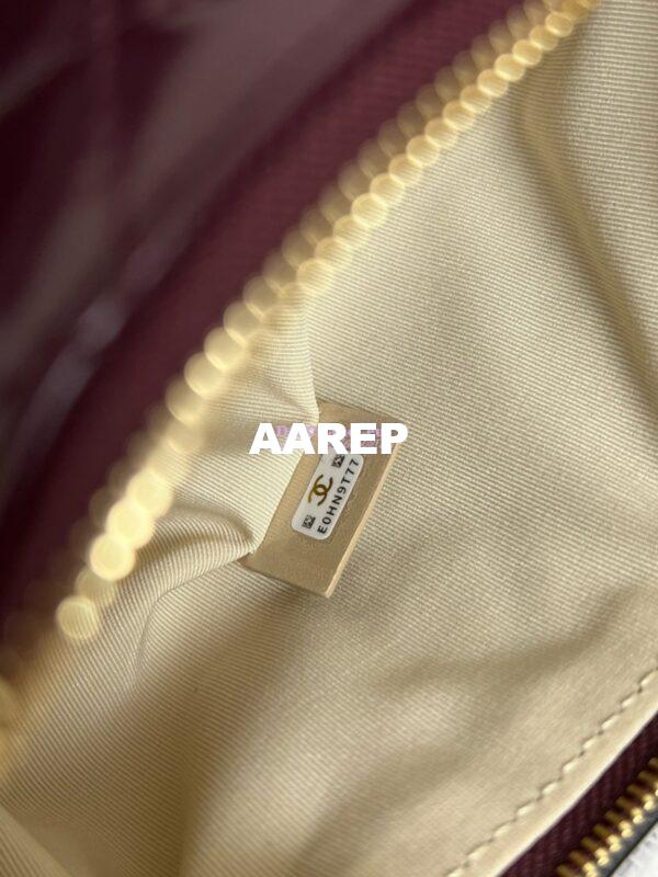 Replica Chanel Shiny Crumpled Calfskin Pouch AP4058 Burgundy 8