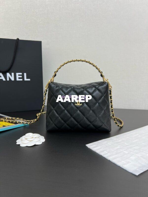 Replica Chanel Clutch with Chain Grained Shiny Calfskin AP4066 Black 3