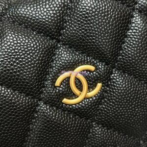 Replica Chanel Clutch with Chain Grained Shiny Calfskin AP4066 Black 2