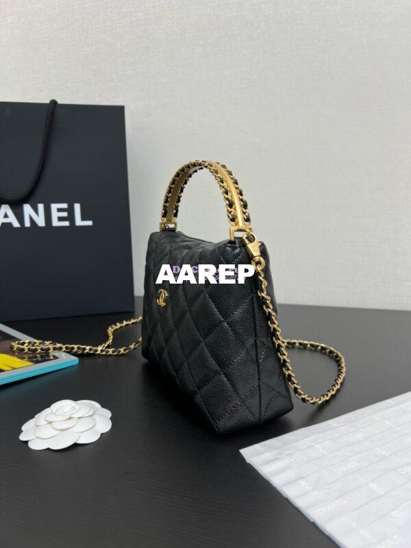 Replica Chanel Clutch with Chain Grained Shiny Calfskin AP4066 Black 5