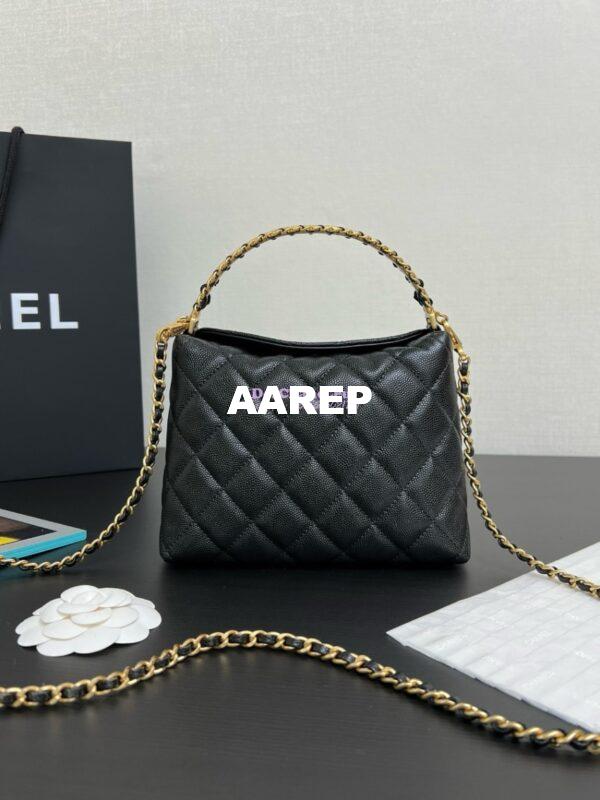 Replica Chanel Clutch with Chain Grained Shiny Calfskin AP4066 Black 10