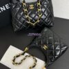 Replica Chanel Hobo Bag Shiny Lambskin AS4912 Brown