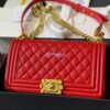 Replica Chanel Le boy Tiny Grainy Caviar Bag Grey A67086 2