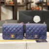 Replica Chanel CC 19s Iridescent Grainy Calfskin Wallet On Chain WOC Bag Black 2