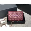 Replica Chanel CC Classic Lambskin Wallet On Chain WOC Pink Bag 2