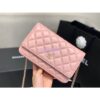 Replica Chanel CC Classic Lambskin Wallet On Chain WOC Grey Bag 2