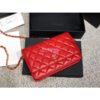 Replica Chanel Small Zip Pocket Wallet Iridescent Pink Grainy Calfskin A82288 2