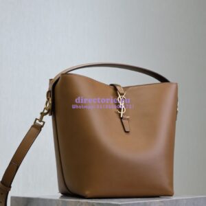 Replica YSL Saint Laurent Le 37 in Shiny Leather 7428282 Dark Cork 2