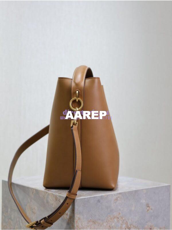 Replica YSL Saint Laurent Le 37 in Shiny Leather 7428282 Dark Cork 5