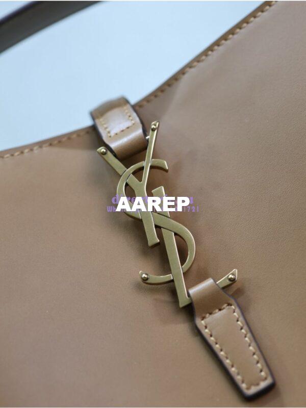 Replica YSL Saint Laurent Le 37 in Shiny Leather 7428282 Dark Cork 10