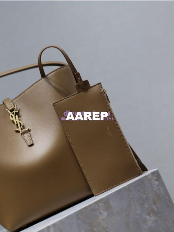 Replica YSL Saint Laurent Le 37 in Shiny Leather 7428282 Fox 6