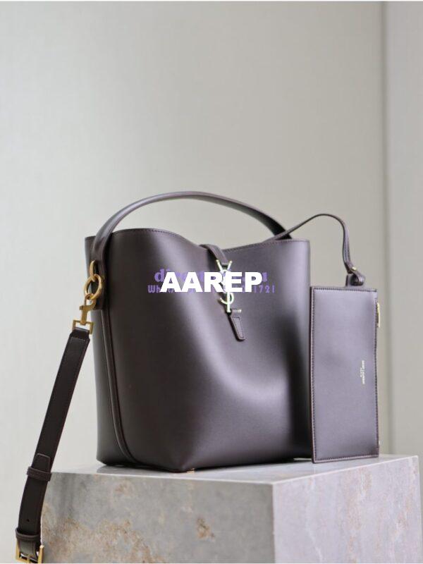 Replica YSL Saint Laurent Le 37 in Shiny Leather 7428282 Arabica 2