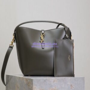 Replica YSL Saint Laurent Le 37 in Shiny Leather 7428282 Deep Musk