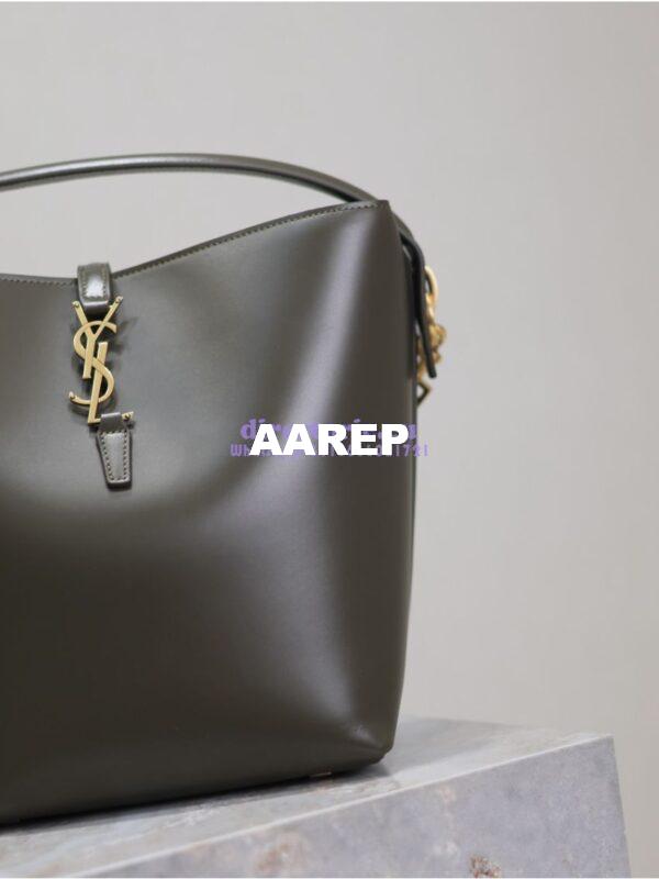 Replica YSL Saint Laurent Le 37 in Shiny Leather 7428282 Deep Musk 6