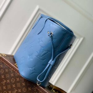 Louis Vuitton LV M27358 Neverfull MM Bag Blue Jean