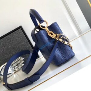 LV M87312 Louis Vuitton Ostrich Capucines Mini Navy Blue