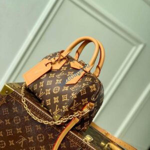 LV M28102 Louis Vuitton Speedy Trunk 20 Bag Monogram Origine Ebène