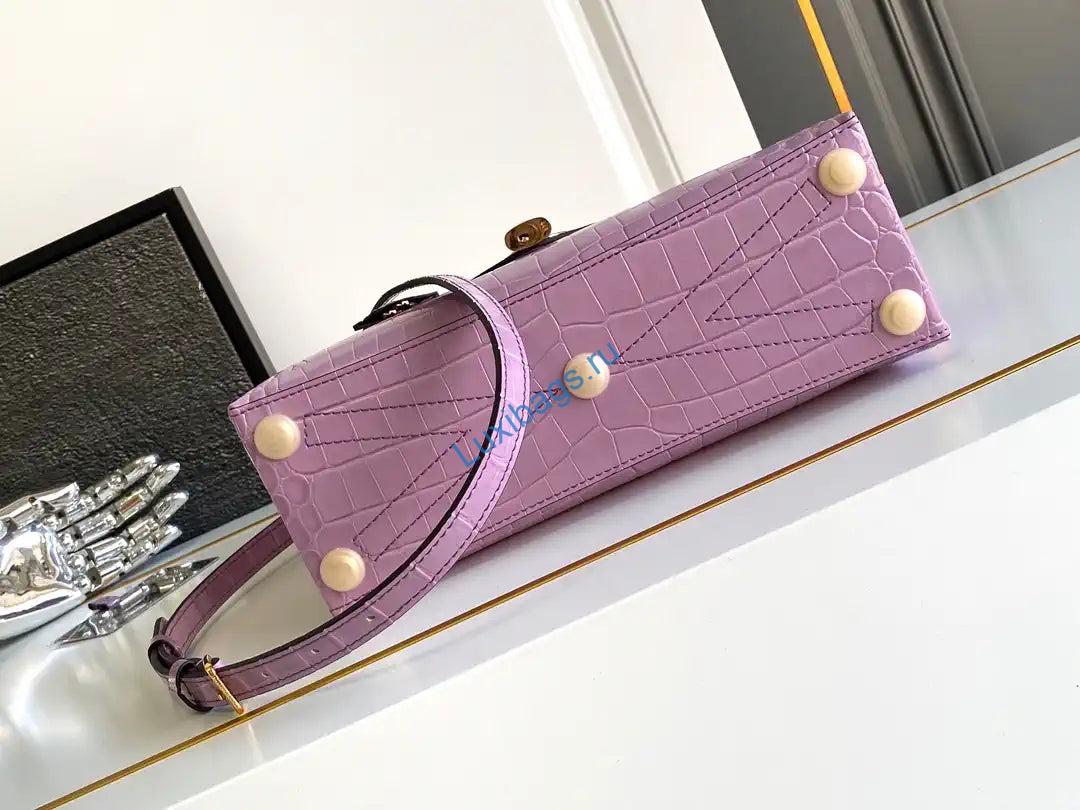 LV M84714 Louis Vuitton Crocodile Pattern Purpel - Image 3