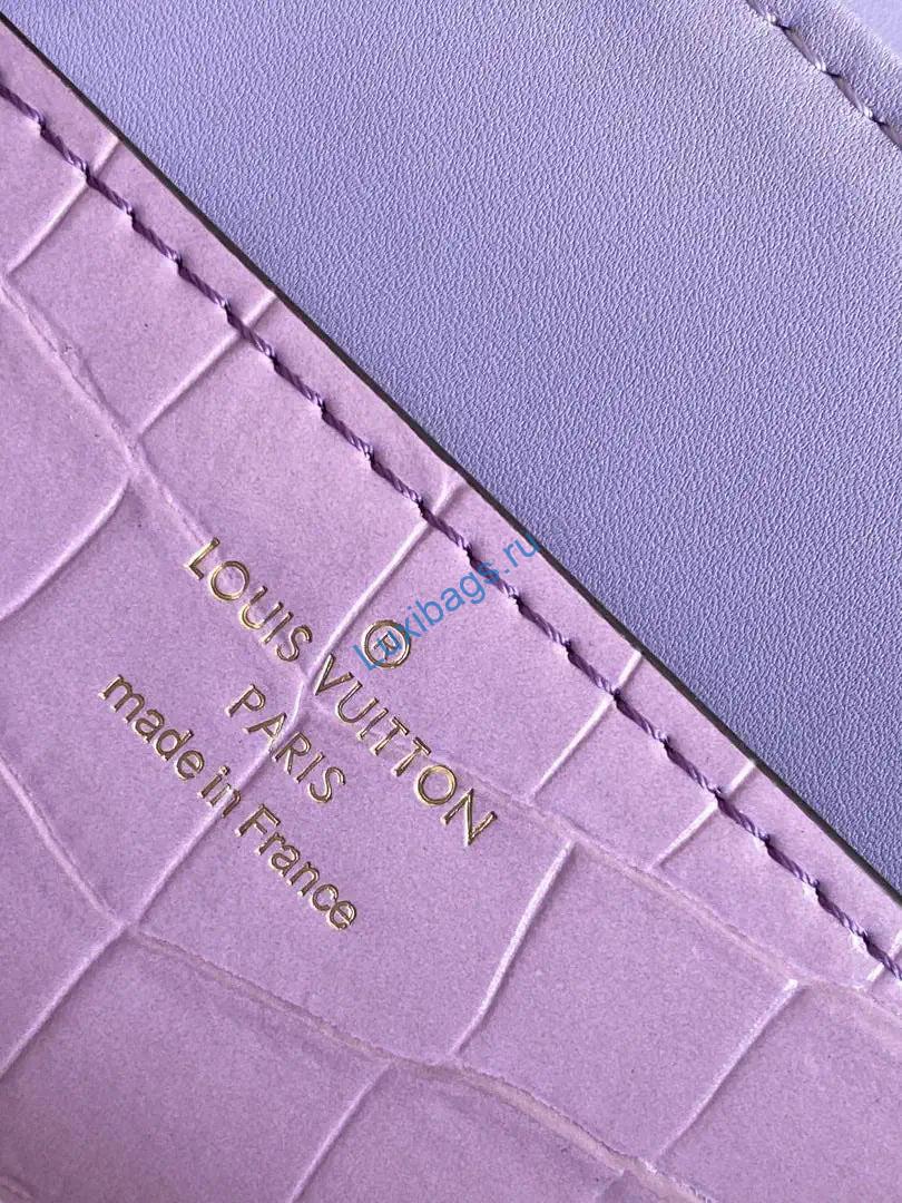 LV M84714 Louis Vuitton Crocodile Pattern Purpel - Image 8