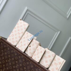 LV M27756 Louis Vuitton Card Holder Other Monogram Canvas Beige Apricot