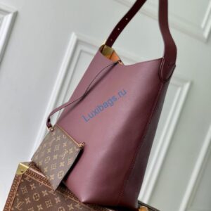 Louis Vuitton LV M24856 Low Key Hobo MM Bag Wine Red