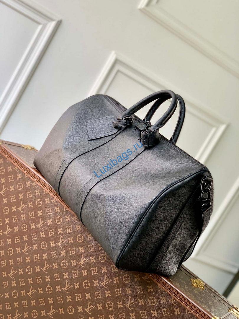 Louis Vuitton LV M28403 Keepall Bandoulière 45 Bag Black