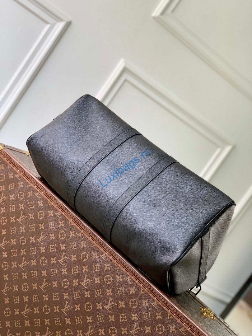 Louis Vuitton LV M28403 Keepall Bandoulière 45 Bag Black - Image 3