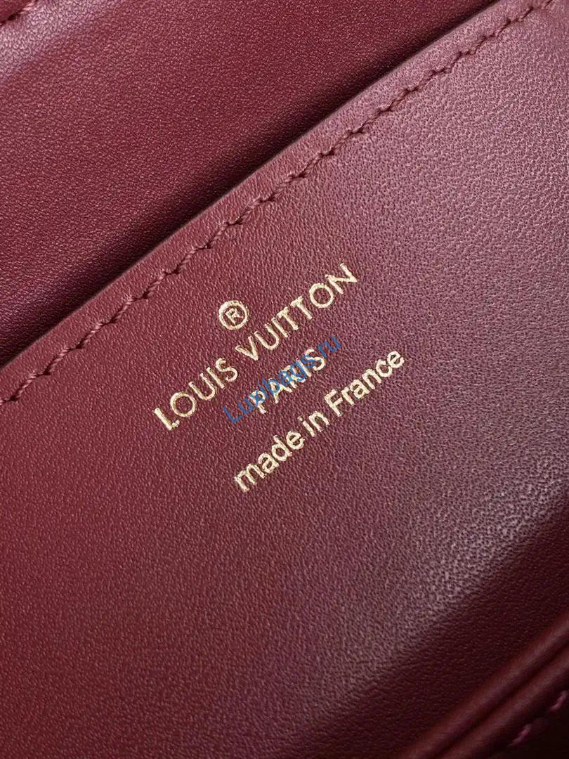 LV M87107 Louis Vuitton Ostrich Rose Des Vents MM Wine Red - Image 9