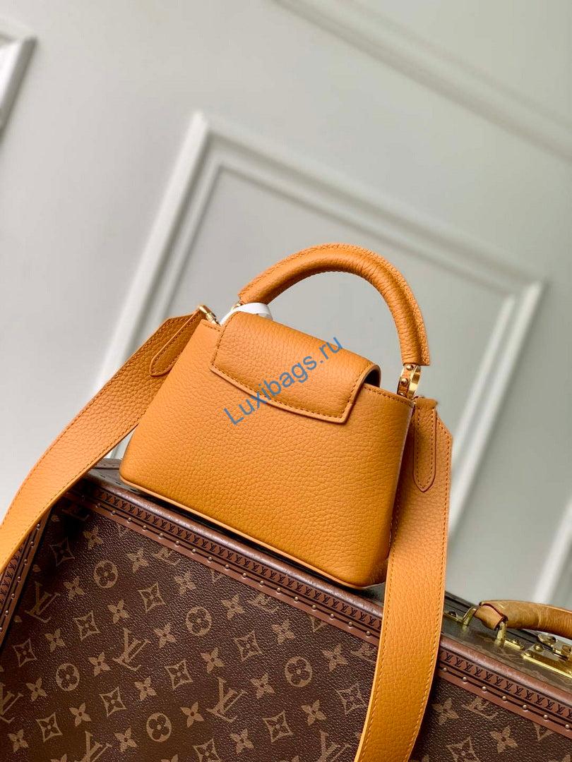 LV M23703 Louis Vuitton Capucines Mini Bag Ocre Taurillon Leather - Image 2