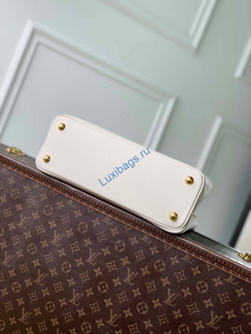 LV M14979 Louis Vuitton Capucines MM Souple Bag Quartz White - Image 3