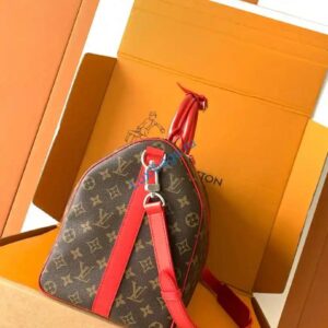 LV M13808 Louis Vuitton Keepall Bandoulière 45 Sari Red