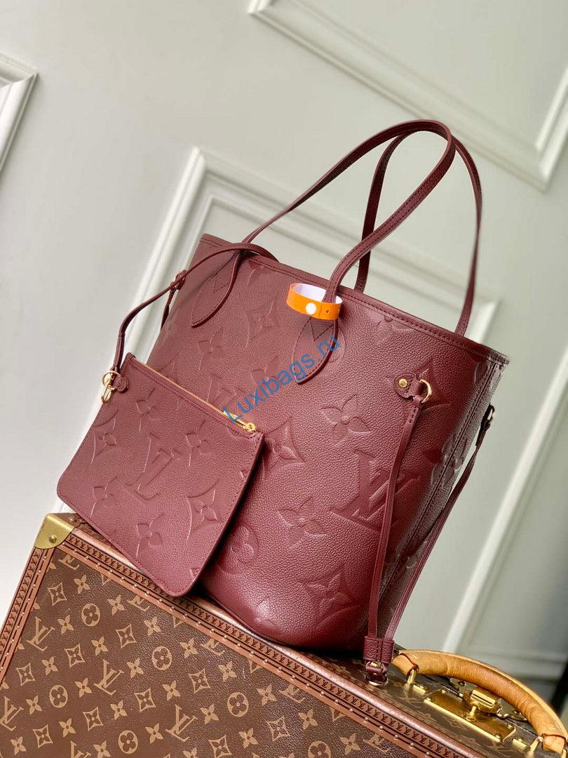 LV M25855 Louis Vuitton Neverfull MM Bag Grenat