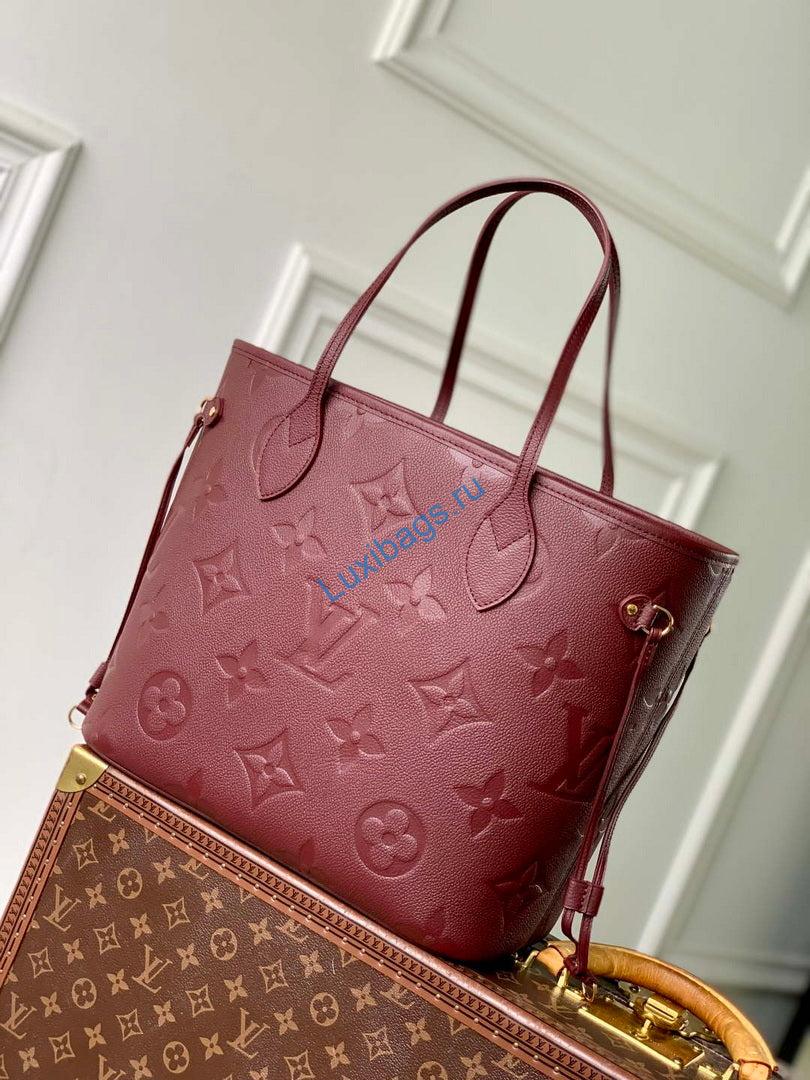 LV M25855 Louis Vuitton Neverfull MM Bag Grenat - Image 2