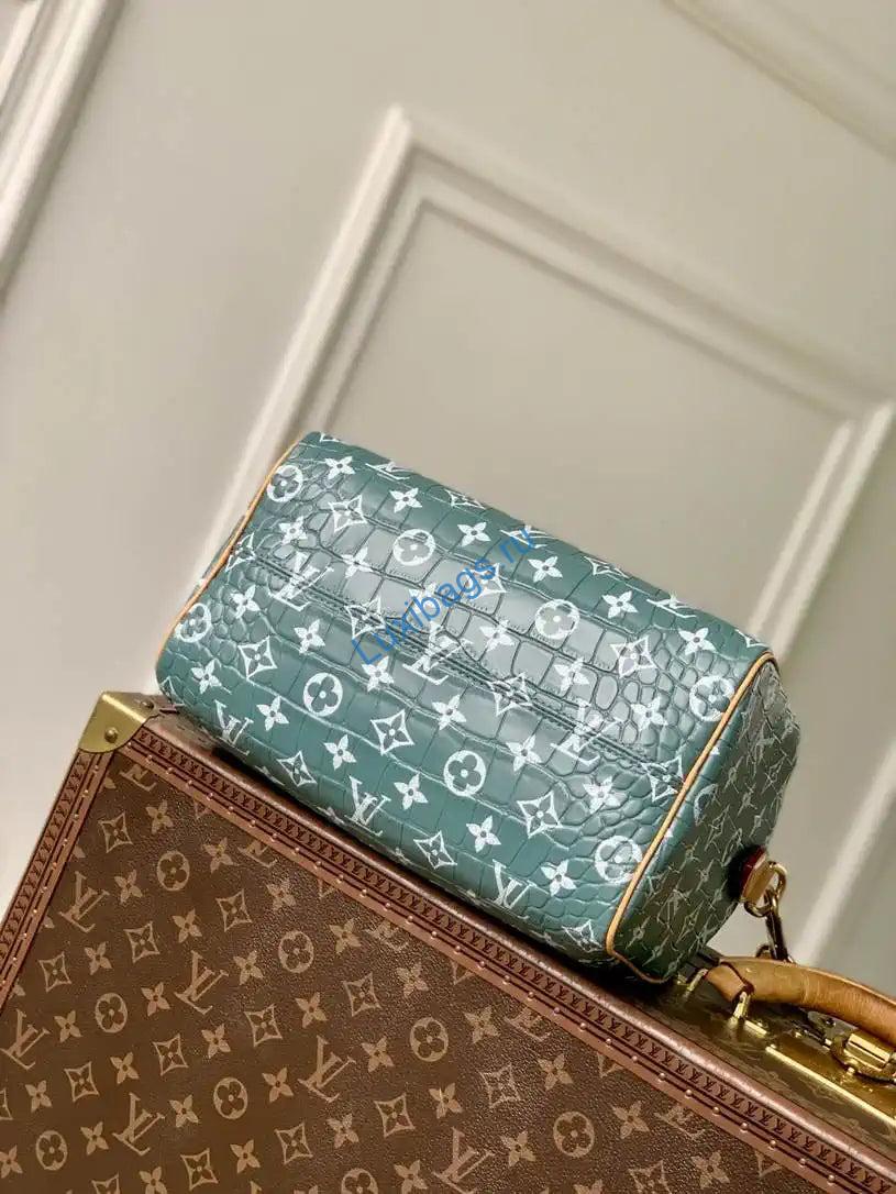 LV N87504 Louis Vuitton Speedy P9 Bandoulière 25 Bag Green - Image 4
