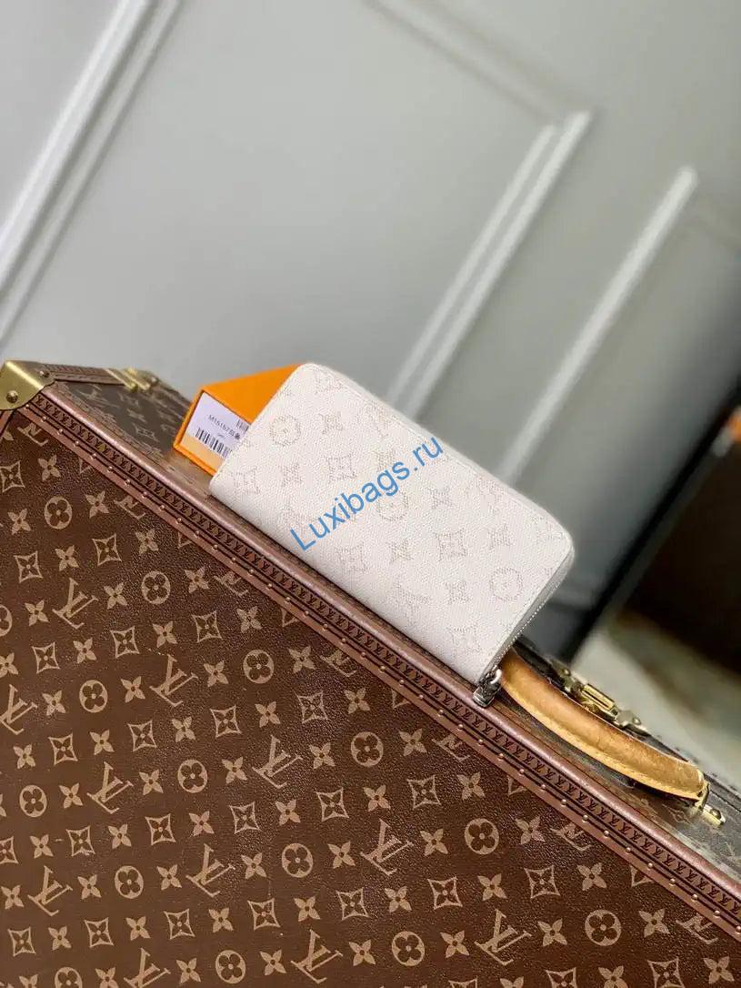 LV M15157 Louis Vuitton Zippy Wallet White Monogram Eclipse