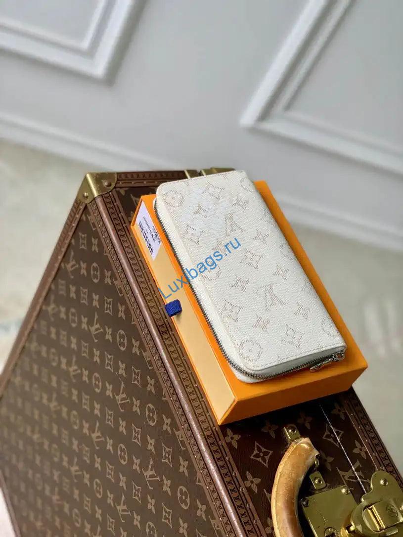 LV M15157 Louis Vuitton Zippy Wallet White Monogram Eclipse - Image 2
