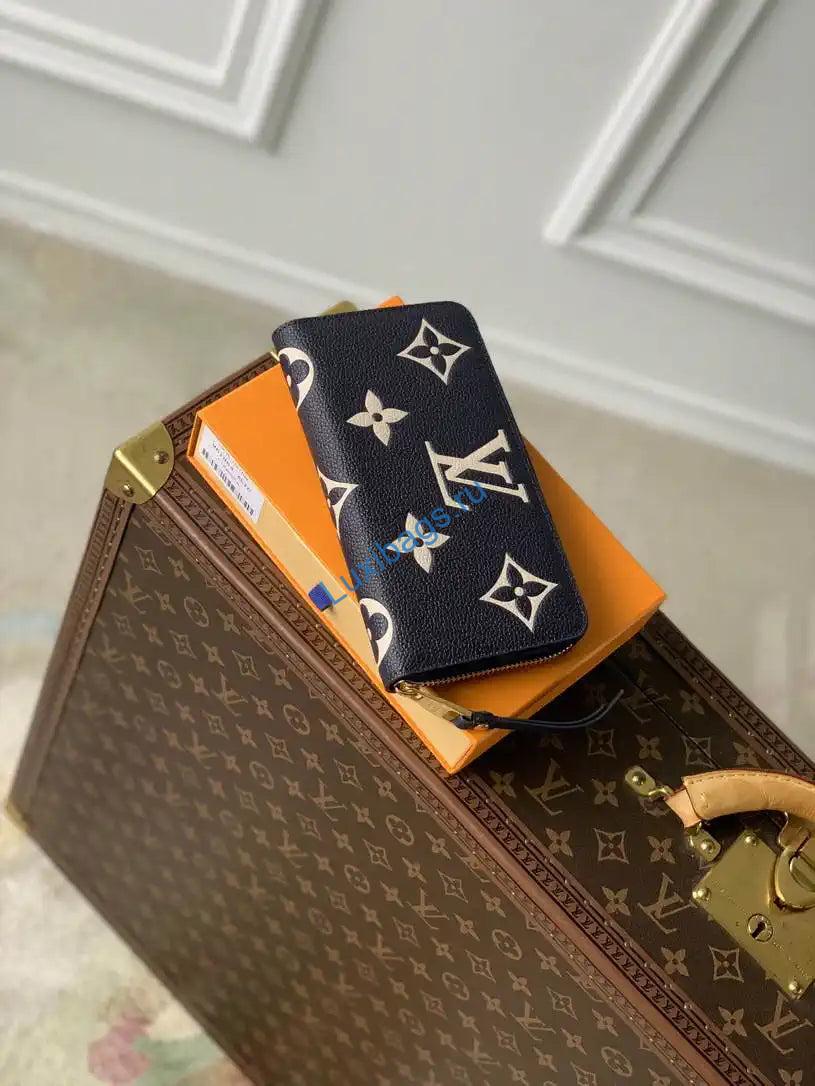LV M61864 Louis Vuitton Zippy Wallet Silk Screen Blue - Image 2