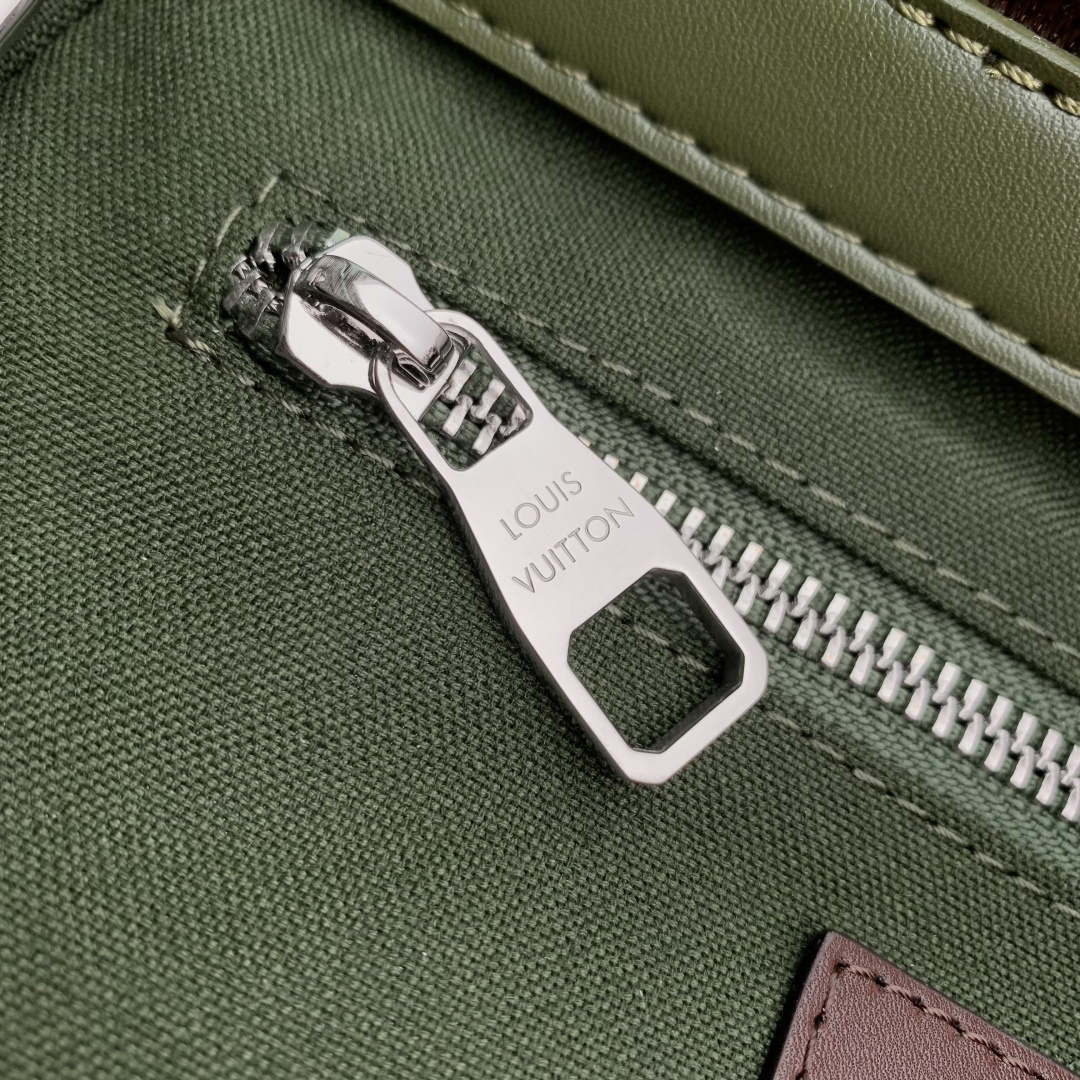 LV M15238 Louis Vuitton Mini Shopper Tote Khaki Green - Image 6