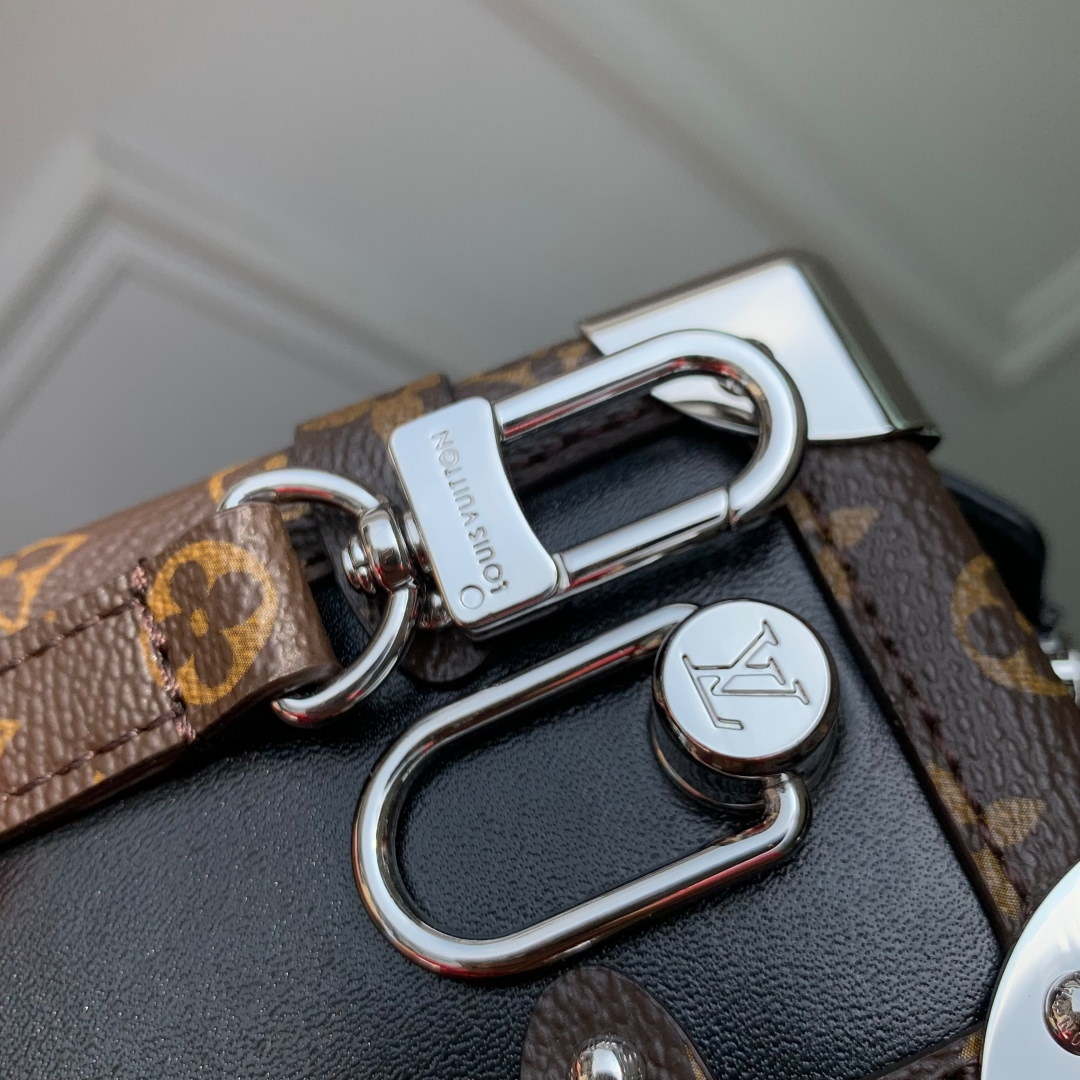 LV M15195 Louis Vuitton Side Trunk Vibe MM Bag Black - Image 5