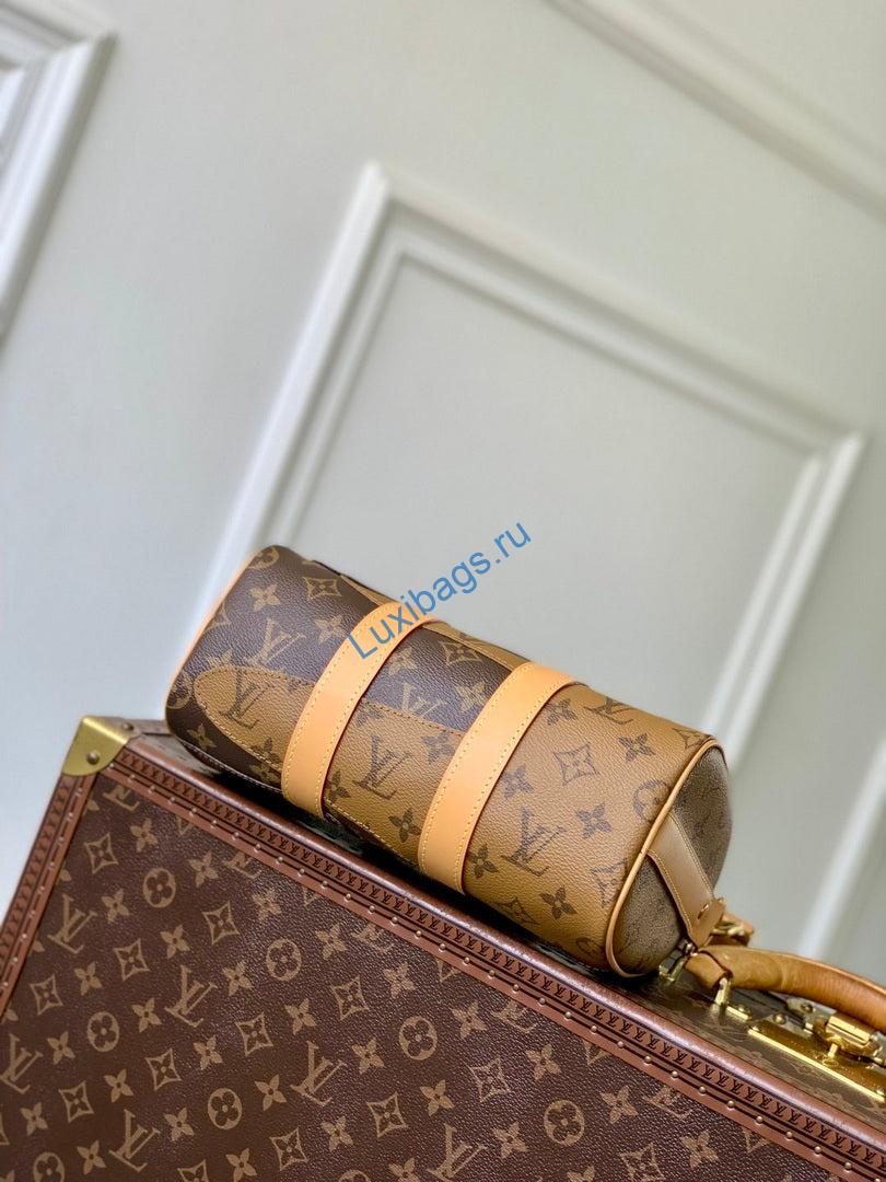 LV M15428 Louis Vuitton Keepall Bandoulière 25 Bag Brown - Image 3